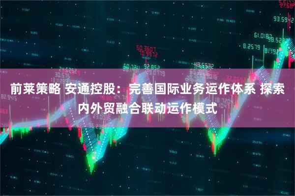 前莱策略 安通控股：完善国际业务运作体系 探索内外贸融合联动运作模式