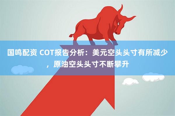 国鸣配资 COT报告分析：美元空头头寸有所减少，原油空头头寸不断攀升